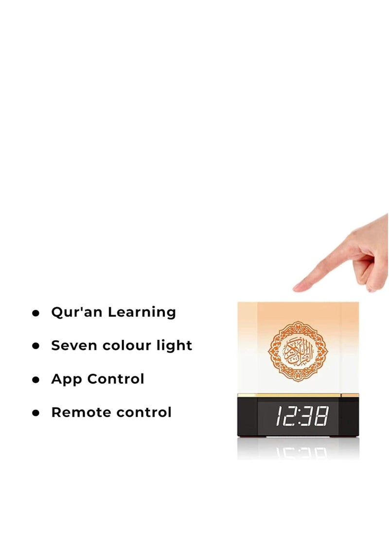 JAJEEK Full Quran Speaker with Lamp & Clock – 14 Language Translations, 18 Reciters, Azan Settings & Mobile App Control – Ideal Islamic Gift for All Ages by Maga Zone – Black - Image 5