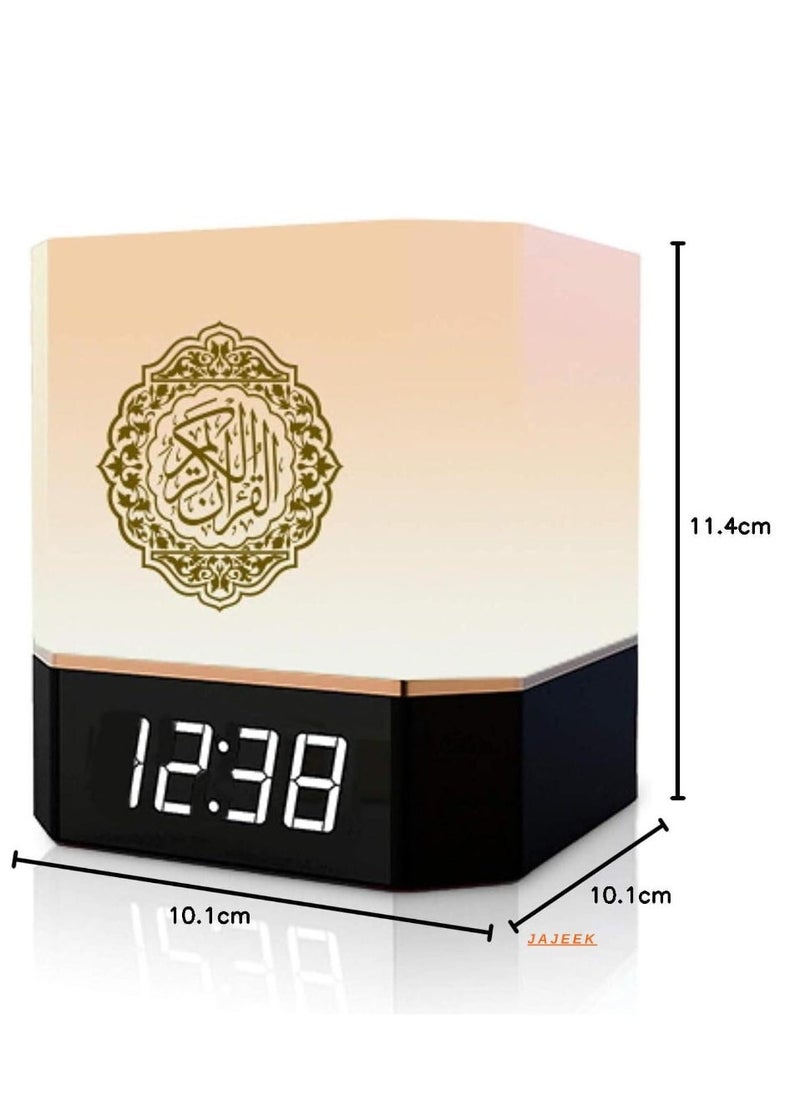 JAJEEK Full Quran Speaker with Lamp & Clock – 14 Language Translations, 18 Reciters, Azan Settings & Mobile App Control – Ideal Islamic Gift for All Ages by Maga Zone – Black - Image 2