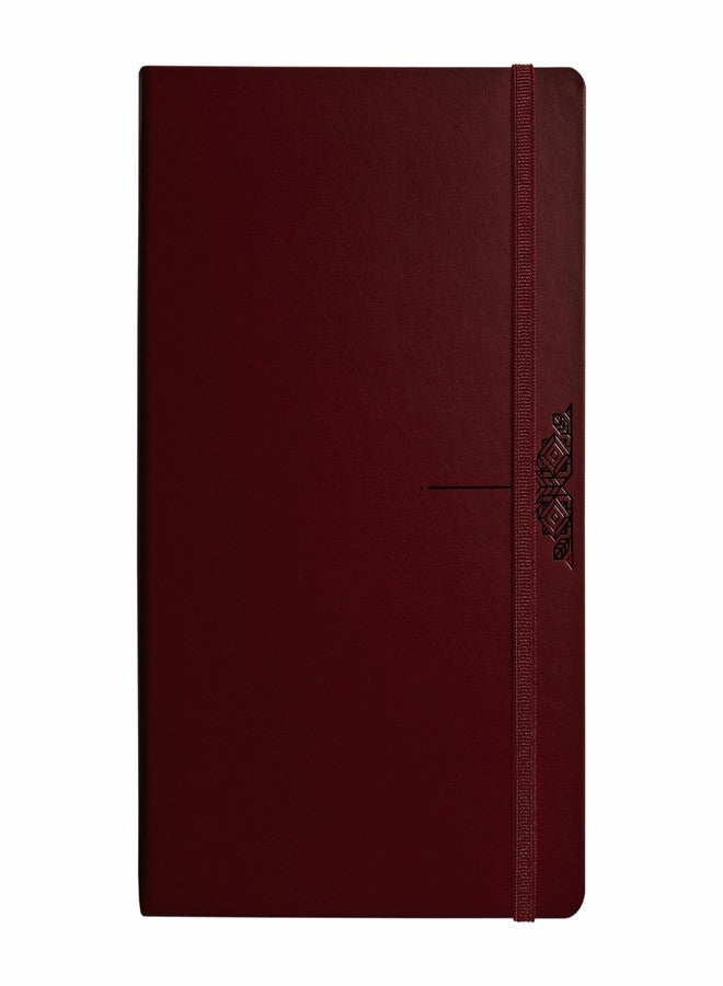 Anupam Daily Notes A5 Journal Notebook | 256 Pages | 80 GSM Premium Paper | Matte PVC Hard Cover with Matching Elastic Band | Undated Planner, Notes & Details Pages | Elegant Foil Cover | Maroon - Image 1