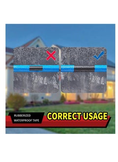 Y&D Rubberized Waterproof Tape, Professional Duct Tape for Prevent Leak and Crack, Patch Seal Photographers Repairing Holes Cracks Pipes Gaps Roof Crafts (Black Medium 4" x 59")  - Image 2