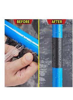 Y&D Rubberized Waterproof Tape, Professional Duct Tape for Prevent Leak and Crack, Patch Seal Photographers Repairing Holes Cracks Pipes Gaps Roof Crafts (Black Medium 4" x 59")  - Image 3