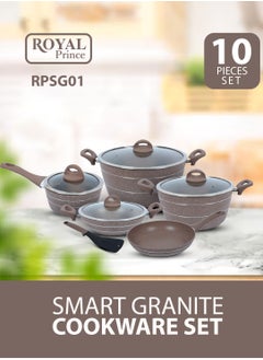 10-Piece Smart Granite Cookware Set – Forged Aluminum, Induction-Compatible, Nonstick & Durable Cookware with Soft Touch Handles RPSG01 - pzsku/Z0DB909C6A655D1B5396DZ/45/_/1740234300/a076ac46-9b2c-4a9e-9a98-e018e7de51b8