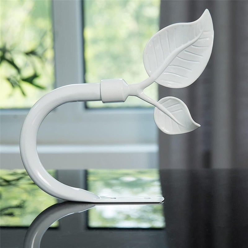 HIKMLK Leaf Shaped Curtain Tieback Holdbacks 2pcs, Handmade Metal Curtain Side Holders for Wall, Curtain Hook Pull Backs for Drapes Window Decoration - Image 4