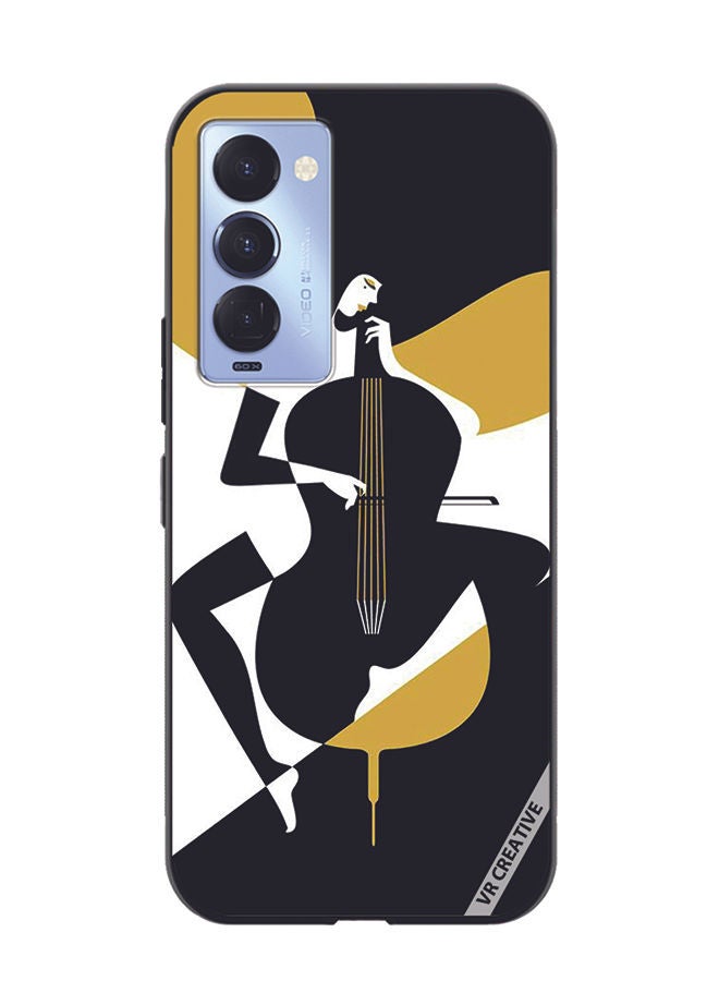 VR CREATIVE Protective Case Cover For Tecno Camon 18/18 P Girl With Instrument Design Multicolour - Image 1