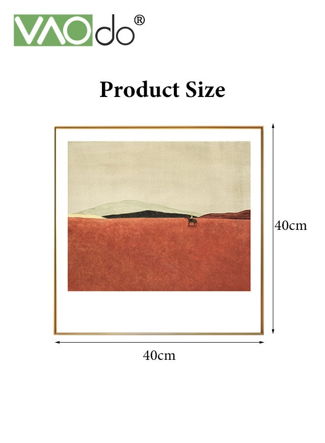 VAOdo Aluminum Alloy Frame Wall Art Stretched, Nordic Decorative Painting, Premium Maximalist Home Decoration, Wall Art Painting, Modern Style Canvas Wall Painting for Living Room Bedroom Office 40*40CM - Image 3