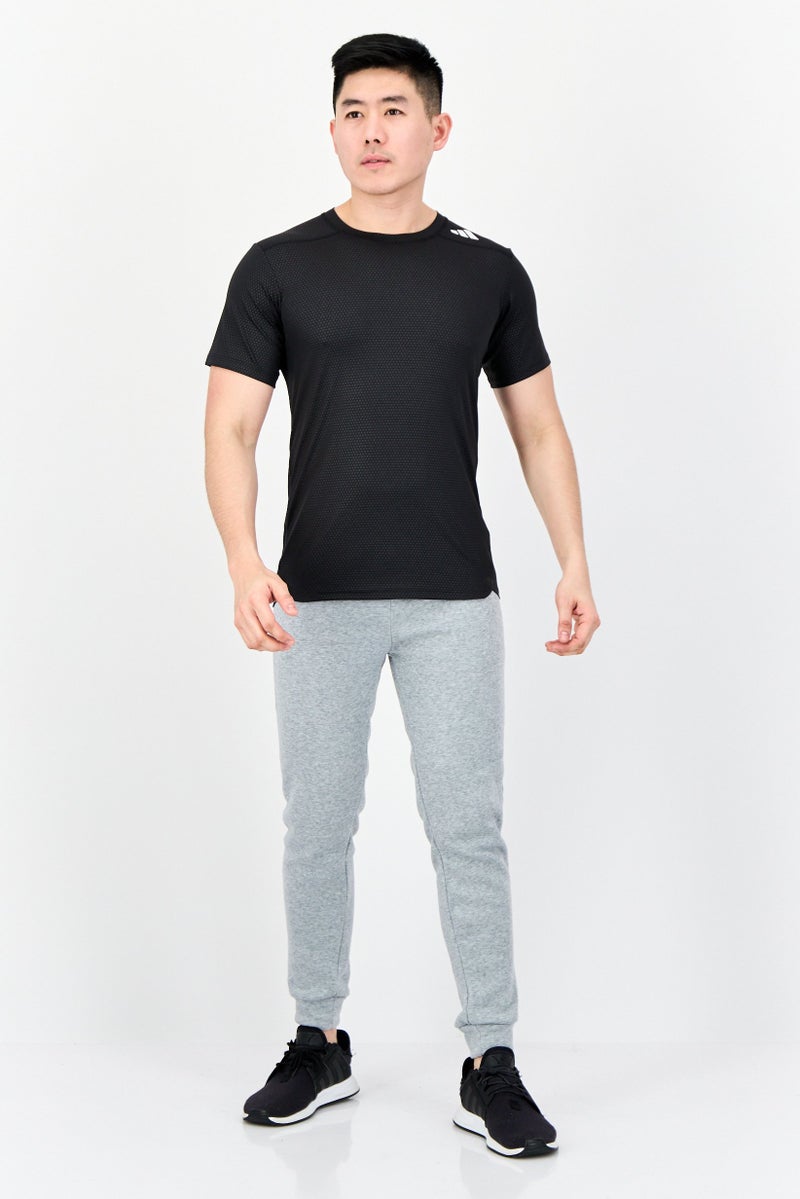 Adidas Men Sportswear Fit Short Sleeve Training T-shirt, Black - Image 3