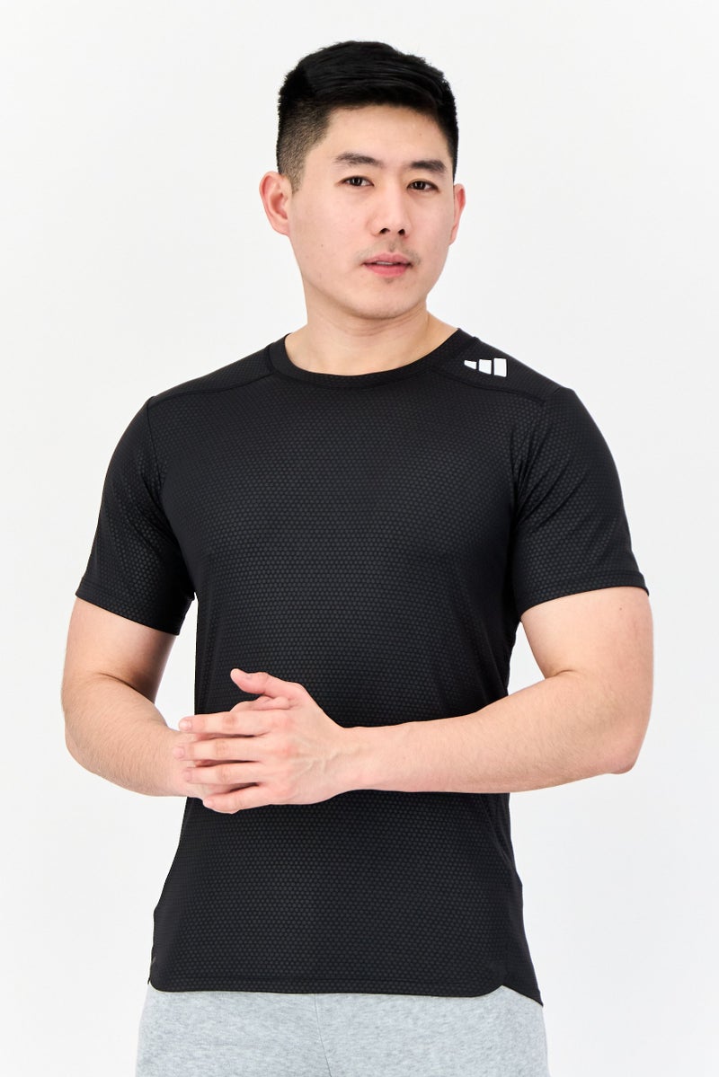 Adidas Men Sportswear Fit Short Sleeve Training T-shirt, Black - Image 1