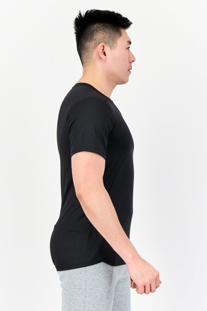 Adidas Men Sportswear Fit Short Sleeve Training T-shirt, Black - Image 2