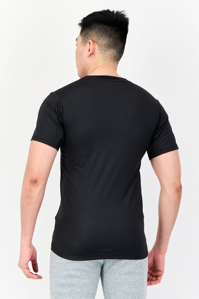 Adidas Men Sportswear Fit Short Sleeve Training T-shirt, Black - Image 4