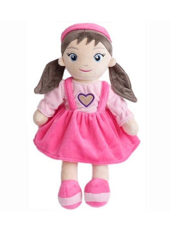 Mirada Cute Pink Huggable Heart Girl Gudiya/Doll Super Soft Toy For Baby Girls/Kids | Stuffed Plush | Ideal Gift For Rakhi/Raksha Bandhan/Birthday- 38Cm - Image 1