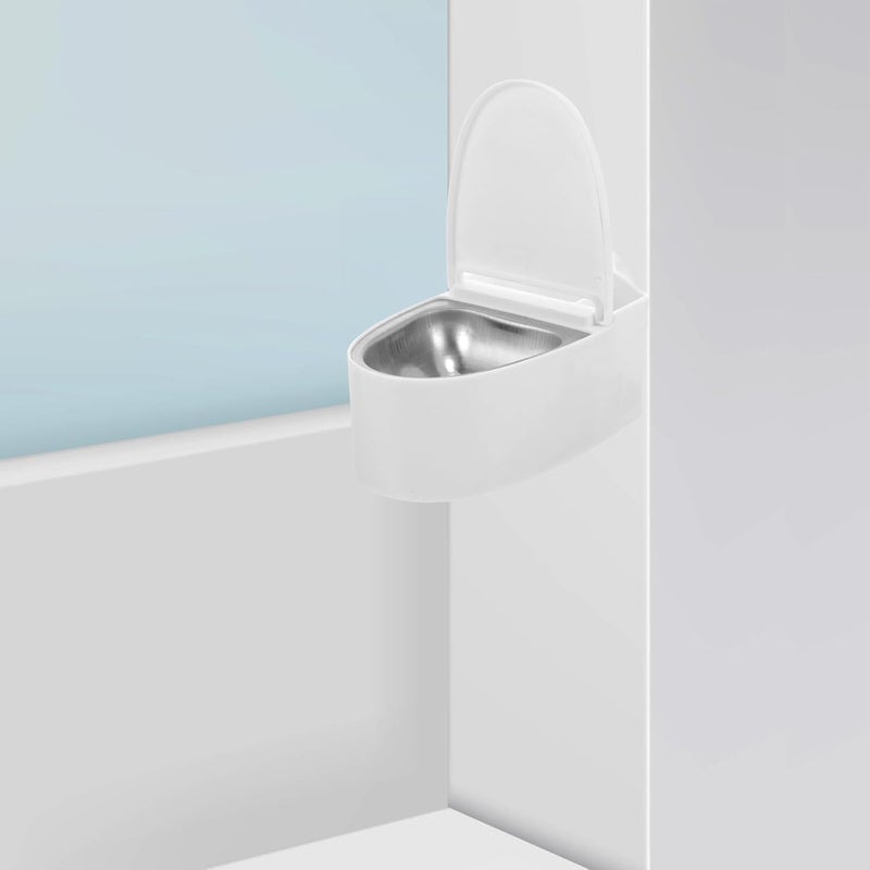 Homoyoyo Wall-mounted Covered Ashtray Toilet-shaped Cigarette Ash Holder Bathroom Wall Ash Container with Lid for Indoor Smoking Use - Image 5
