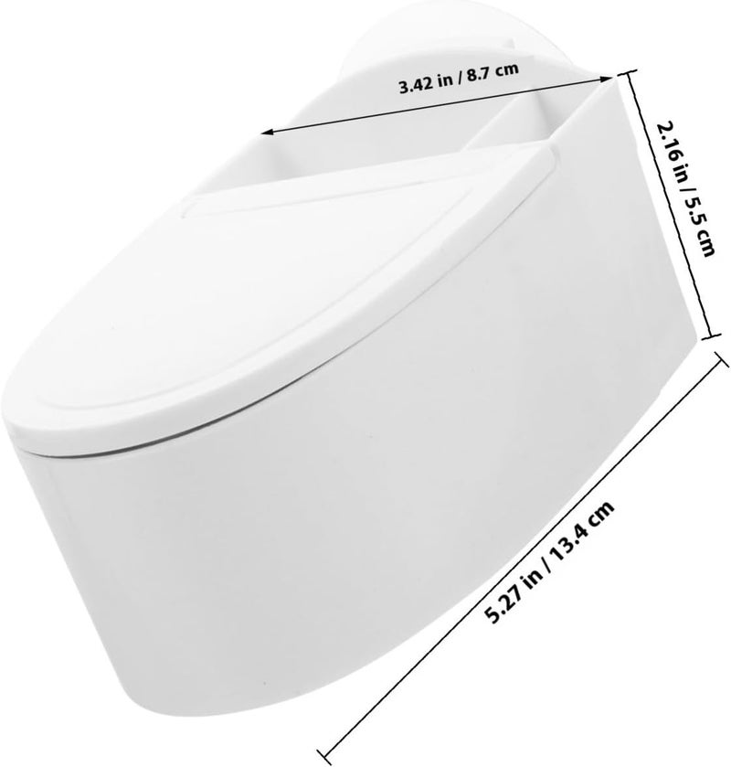 Homoyoyo Wall-mounted Covered Ashtray Toilet-shaped Cigarette Ash Holder Bathroom Wall Ash Container with Lid for Indoor Smoking Use - Image 2