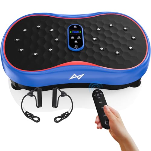 AXV Vibration Plate Fitness Platform Exercise Machine Vibrating Shaking Full Body Shaker Workout Vibrate Stand Shake Board Sport Gym for Weight Loss Fat Burner for Women Men - Image 1