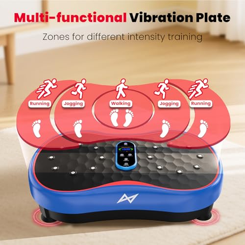 AXV Vibration Plate Fitness Platform Exercise Machine Vibrating Shaking Full Body Shaker Workout Vibrate Stand Shake Board Sport Gym for Weight Loss Fat Burner for Women Men - Image 5