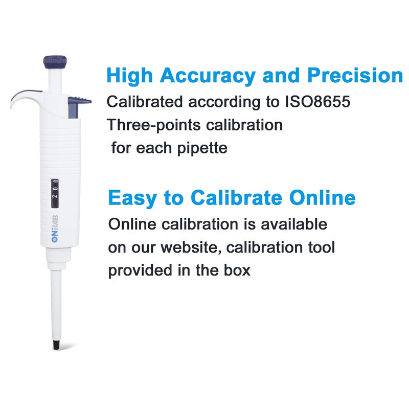 ONiLAB Lab Micropipette, Single Channel Pipette,Adjustable Volume Pipette, Micro Pipettes, High Precision Pipettor,Fully Autoclavable,0.5-10ul - Image 5