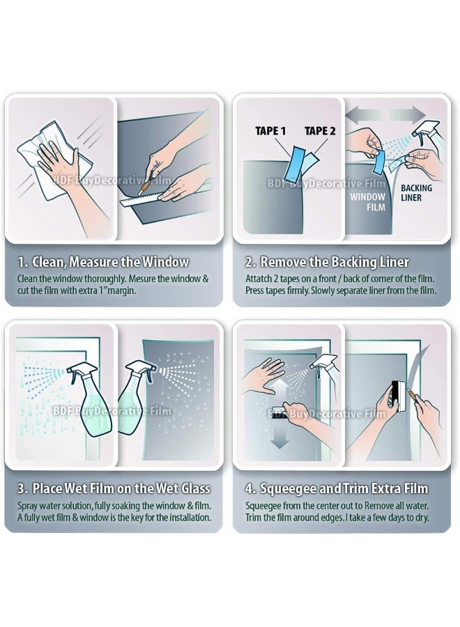 BDF EXNA20 Exterior Window Film Daytime Privacy and Sun Control Natural 20 Black Dark  36in X 7ft - Image 3