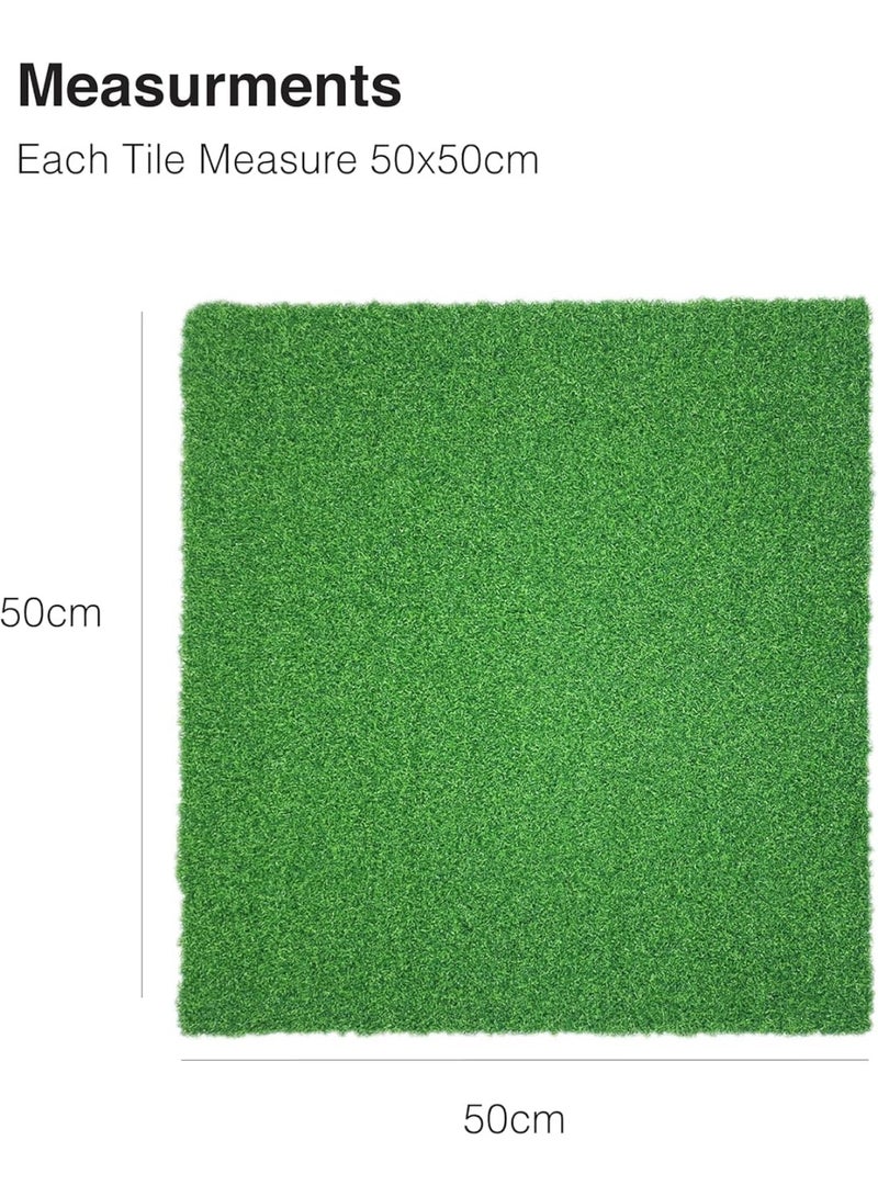 terrain Terraplay 20MM Thick Artificial Grass Rubber Heavy-Duty Gym Floor Mat, Commercial Gym Rubber Floor Tiles, Shock Absorbing, Sound Proof High Impact Protective Flooring Mats for Gym & Home Use - Image 3