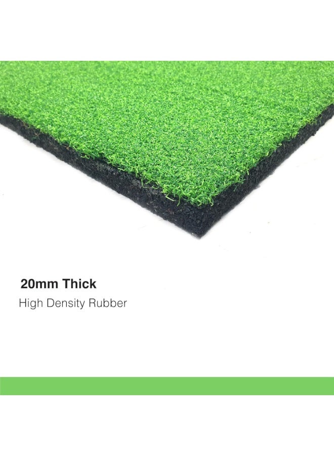 terrain Terraplay 20MM Thick Artificial Grass Rubber Heavy-Duty Gym Floor Mat, Commercial Gym Rubber Floor Tiles, Shock Absorbing, Sound Proof High Impact Protective Flooring Mats for Gym & Home Use - Image 4