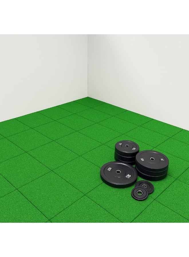 terrain Terraplay 20MM Thick Artificial Grass Rubber Heavy-Duty Gym Floor Mat, Commercial Gym Rubber Floor Tiles, Shock Absorbing, Sound Proof High Impact Protective Flooring Mats for Gym & Home Use - Image 5