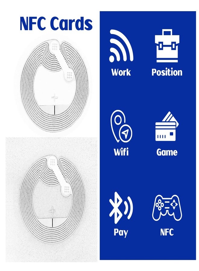 Yolev 100 Pcs NFC Stickers Ntag215 Programmable NFC Tags Sticker Rewritable RFID Stickers 504 Bytes Memory Adhesive Labels Compatible with NFC-Enableds - Image 3