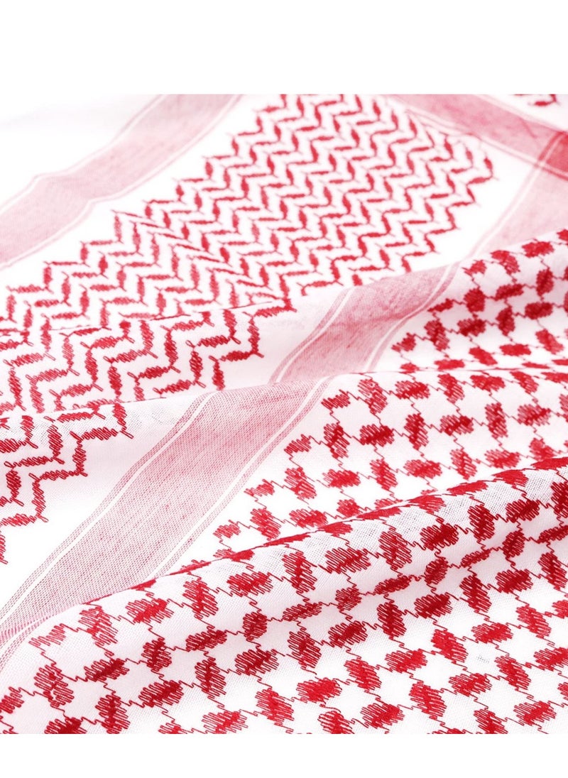 SYOSI - Keffiyeh Arab Head Scarf for Men Sheikh Muslim Turban Saudi Dubai Headwear, Shemagh Tactical Desert Neck Headwear for Men and Women, 55x55 Inch - Image 1