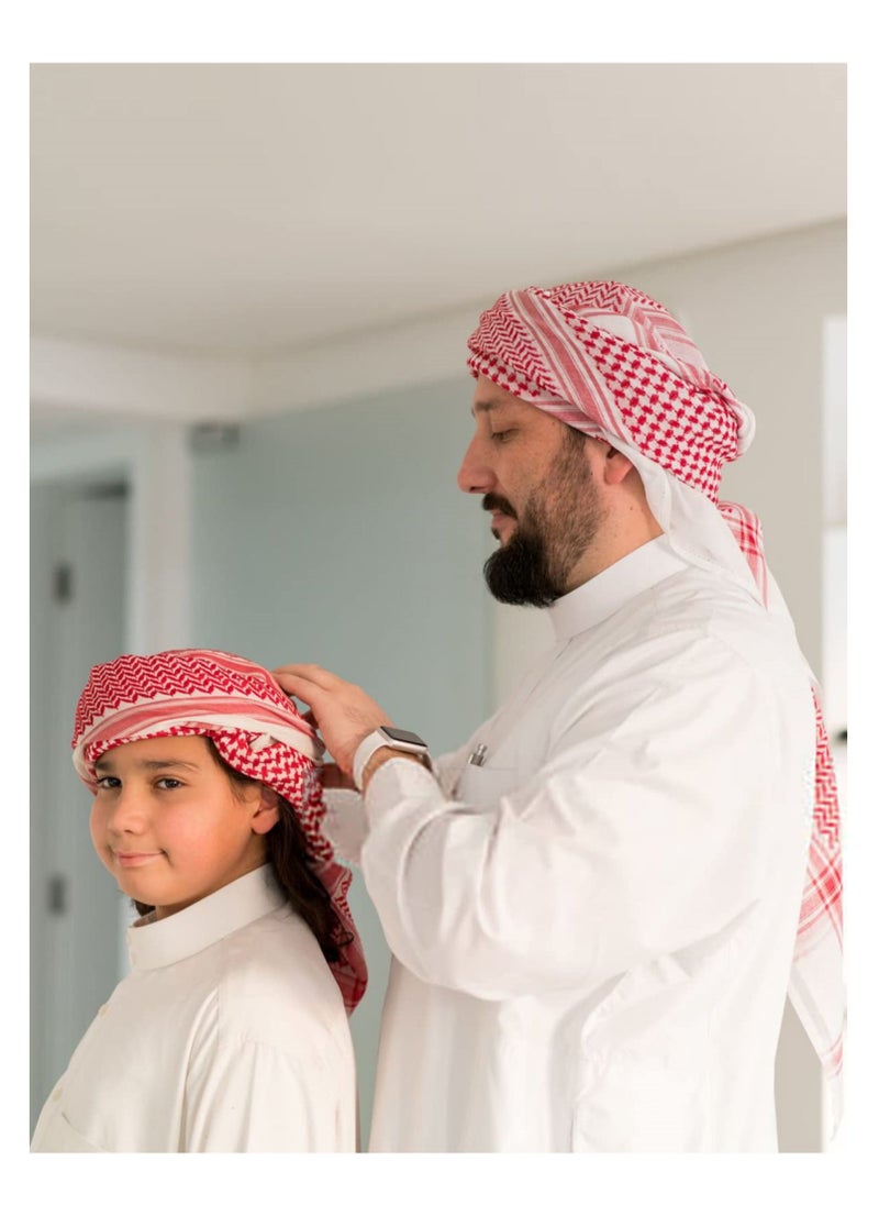 SYOSI - Keffiyeh Arab Head Scarf for Men Sheikh Muslim Turban Saudi Dubai Headwear, Shemagh Tactical Desert Neck Headwear for Men and Women, 55x55 Inch - Image 1