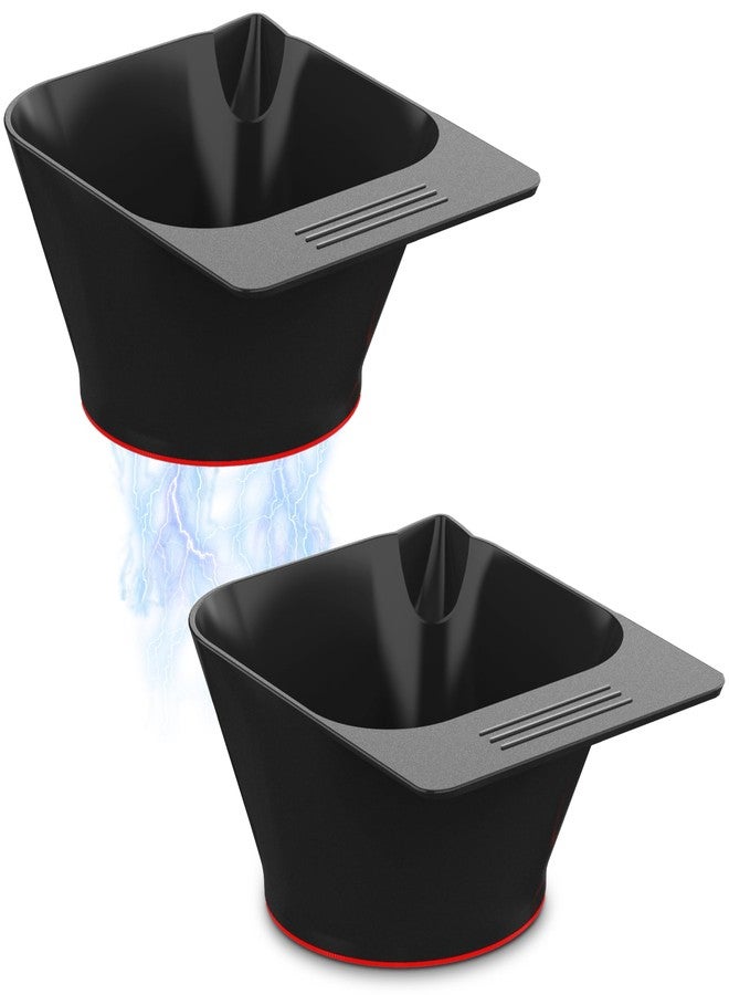 TASALON 2 Piece Magnetic Plastic Hair Dye Mixing Bowls Set, Beauty Salon and Barber Styling Bowls for Hairstylists, Black - Image 1