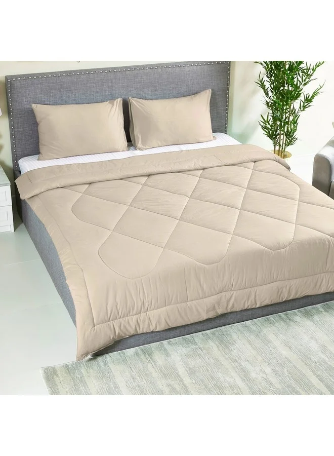 Home Box Ballina 3-Pieces Solid Cotton Queen Comforter Set 240 x 200 cm