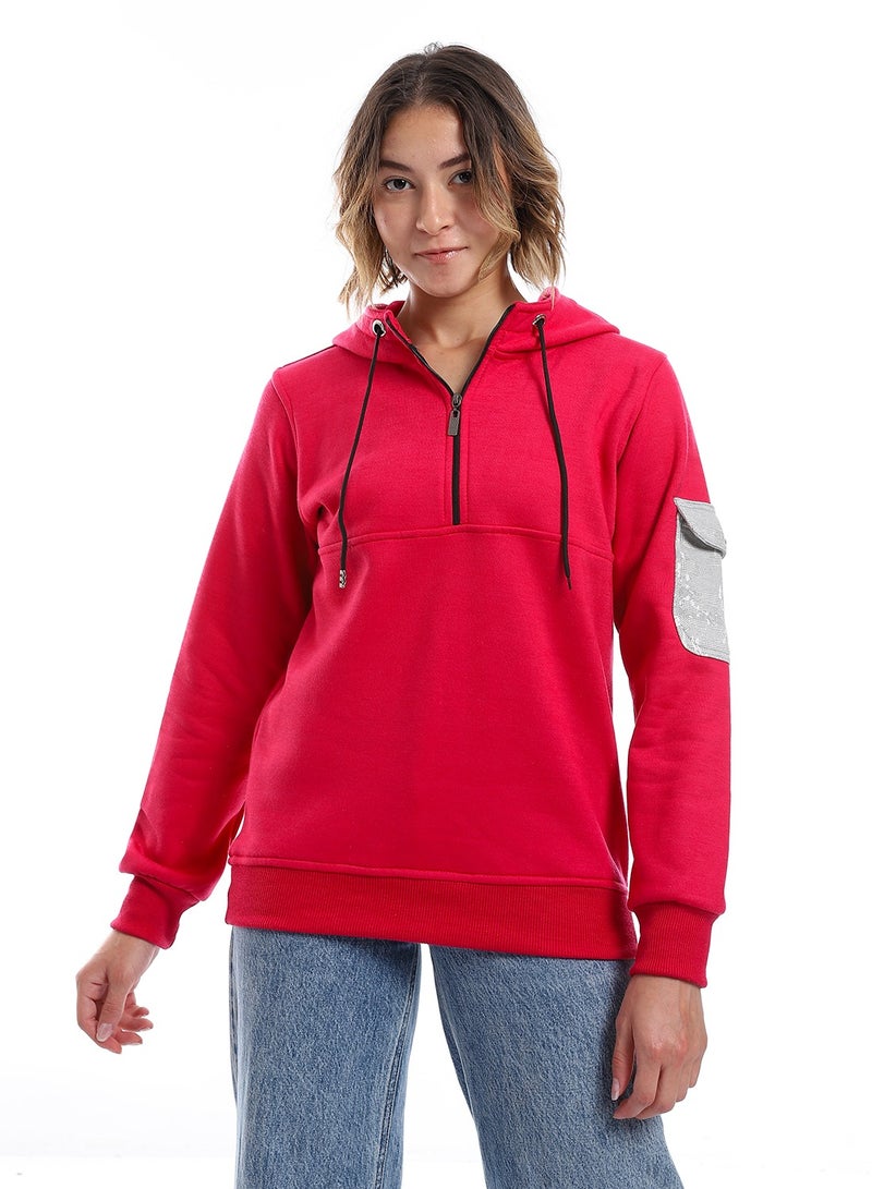 Caesar Women Closed Hoodie With Front Pocket  - Image 1