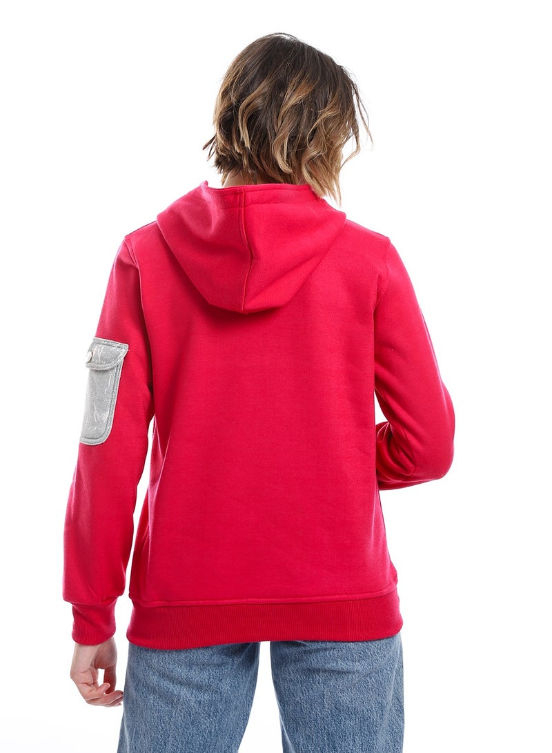 Caesar Women Closed Hoodie With Front Pocket  - Image 4