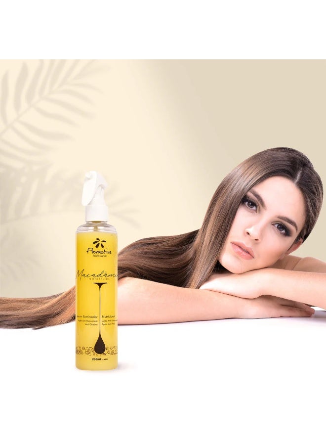 Floractive Macadamia Natural Oil Hair Serum 250ml – Anti-Aging & Repair Treatment - Image 2