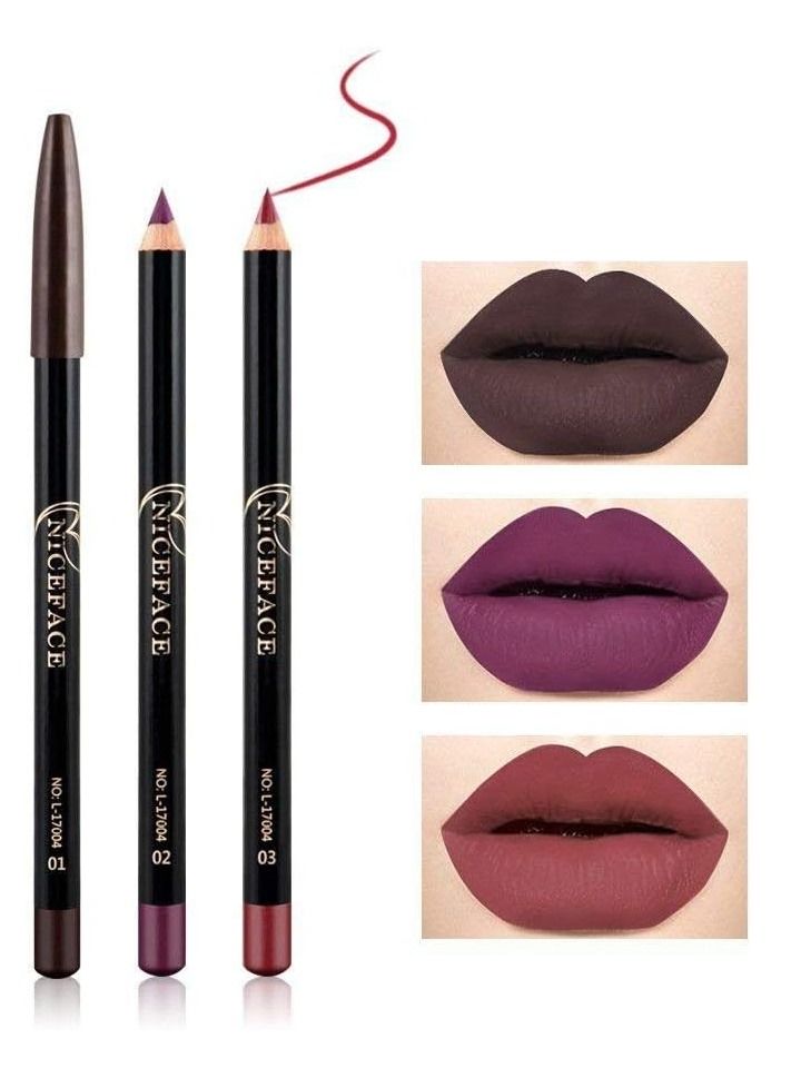 NICEFACE 12 Colors Lip Liner Pen Waterproof Smooth Colorful Silk Smooth Lipstick Pencil Long Lasting Makeup Set - Image 4