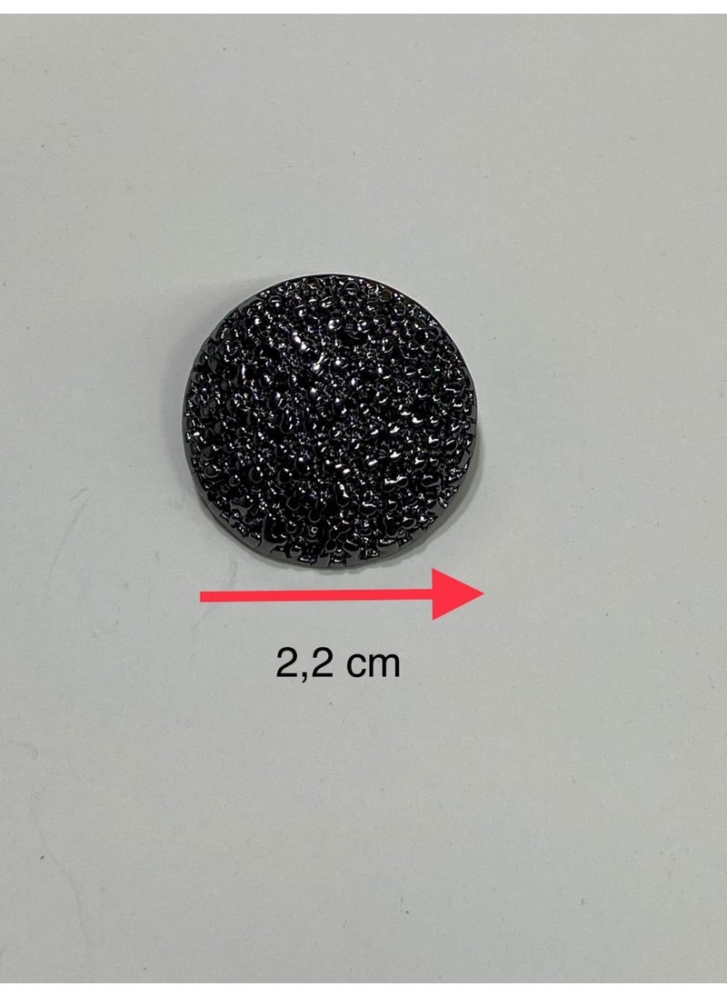 Karan Tuhafiye - Jacket Coat Button / Design Button / Special Coated Button / Anthracite Set of 6 2.2 cm - Image 1