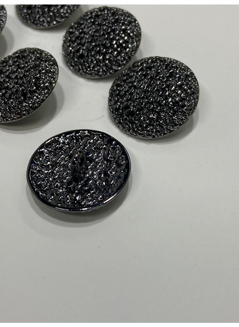 Karan Tuhafiye - Jacket Coat Button / Design Button / Special Coated Button / Anthracite Set of 6 2.2 cm - Image 1