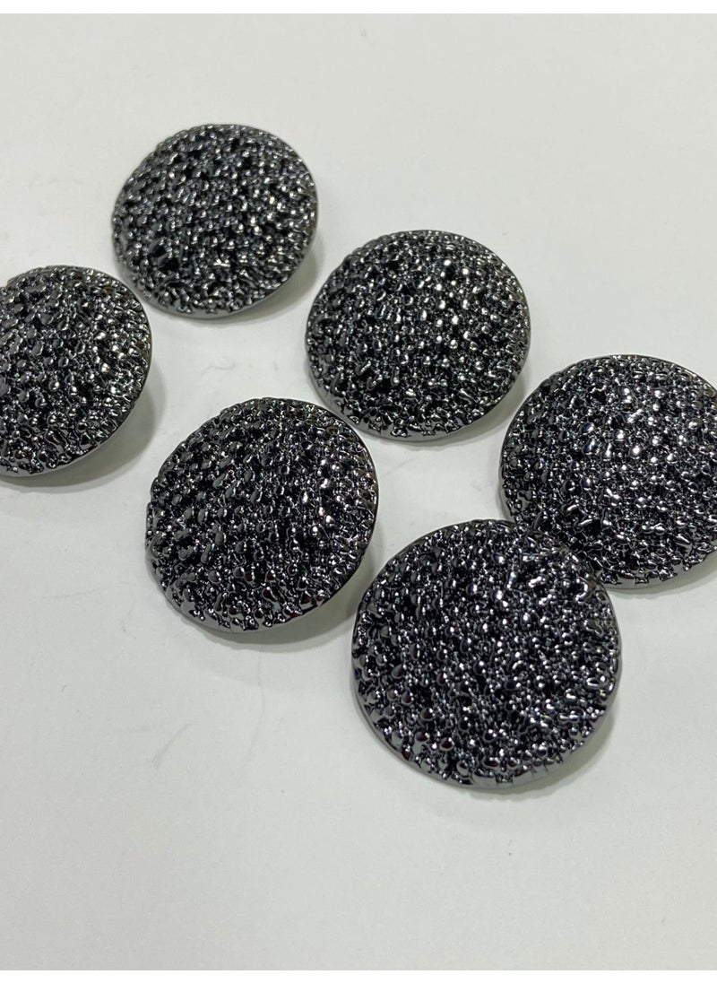 Karan Tuhafiye - Jacket Coat Button / Design Button / Special Coated Button / Anthracite Set of 6 2.2 cm - Image 1