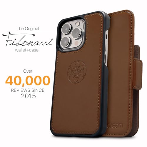 Dreem Wallet Case for iPhone 14 Pro Max, 2 Way Phone Stand, Magnetic Detachable Vegan Leather Flip Cover RFID Blocking Card Holder, MagSafe-Fit, Gift Box [Fibonacci: Chocolate] - Image 4