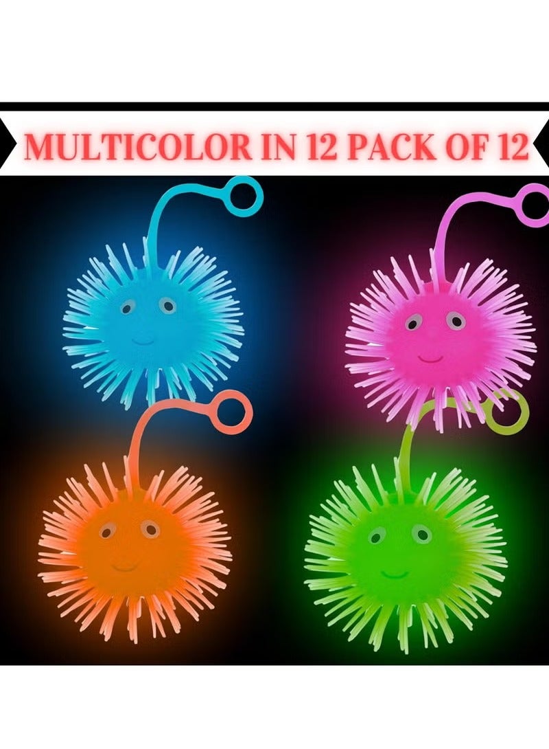 LED Puffer Ball Glowing Puffer Balls Flashing Puffer Light Up Puffer Mouse Responsive Ball for Boys and Girls Assorted Colors Party Favor Goody Bag Filler Stress Relieve Toy (4 Pieces) - Image 2