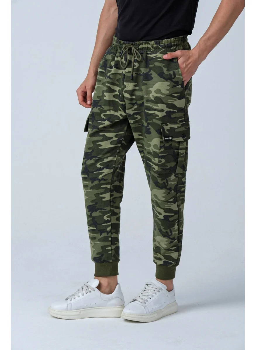 الكسندر جاردي Camouflage Patterned Pocketed Sweatpants (E21-72100)