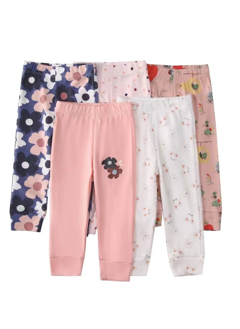 RedMapleTEK 5-Pack Of Elastic Breathable Cotton Trousers For Infants And Young Children - Image 1