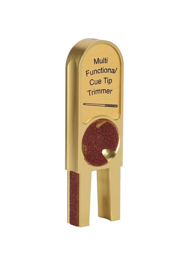 Thoraya Aluminium Alloy Multifunction Gold U shape Billiards Pool Cue Tip Trimmer Shaper Burnisher Snooker Repair Supplies Tool(Gold Sign )  - Image 2