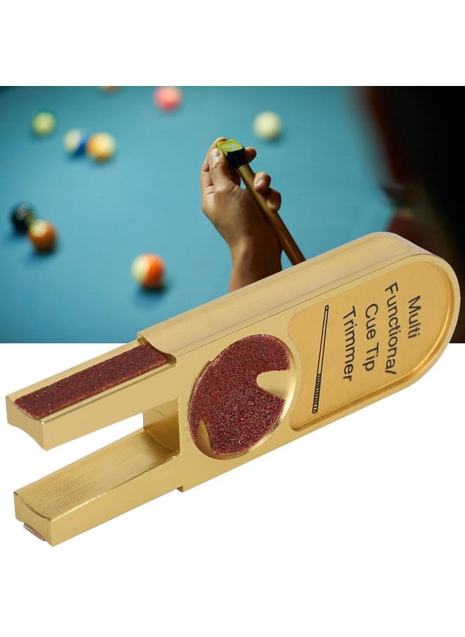 Thoraya Aluminium Alloy Multifunction Gold U shape Billiards Pool Cue Tip Trimmer Shaper Burnisher Snooker Repair Supplies Tool(Gold Sign )  - Image 4