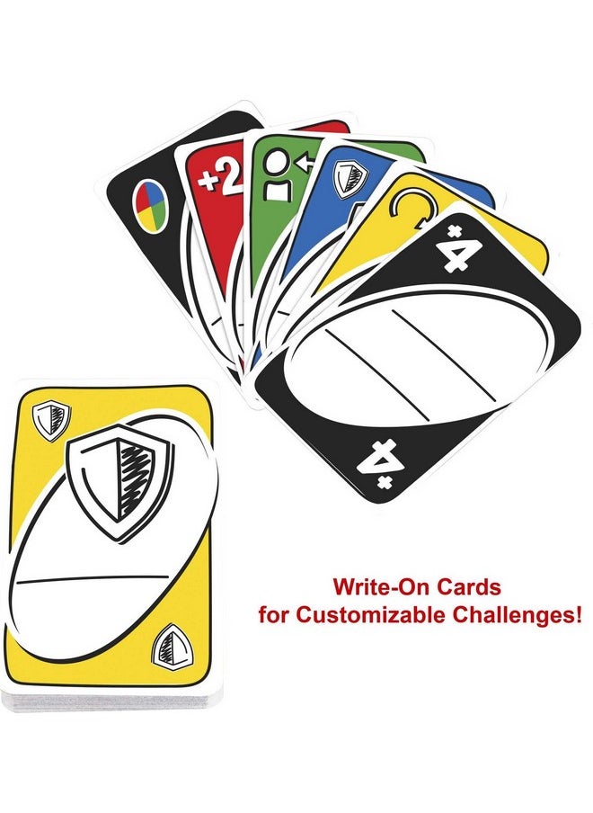 Mattel Games Uno Remix Card Game For Family Night With Customizable Options & Write On Cards In Storage Tin For 3 6 Players  - Image 4