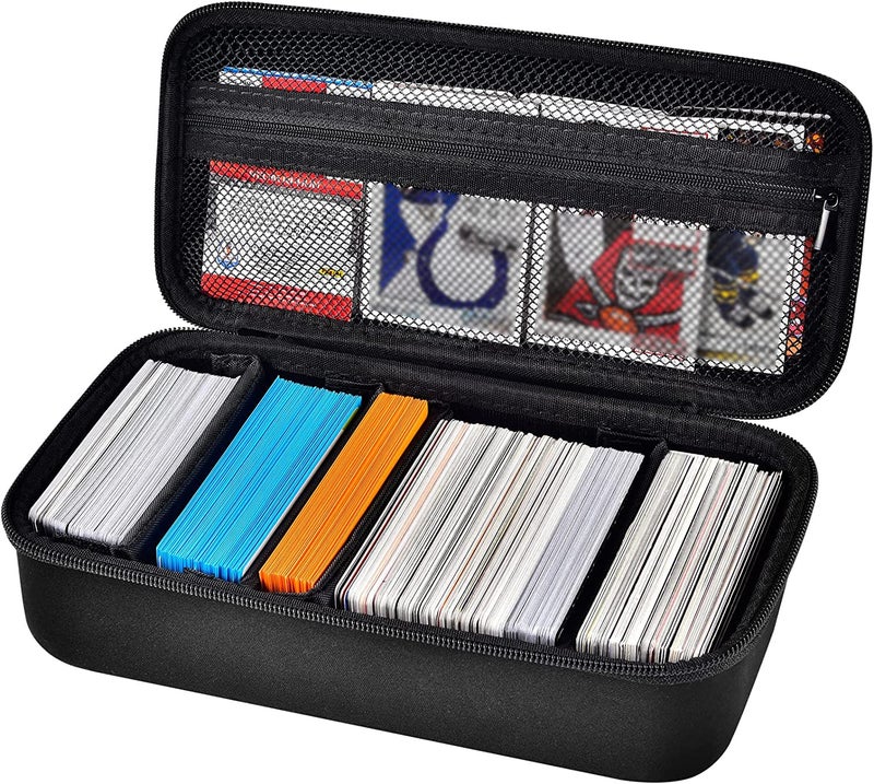 ALKOO Premium Trading Card Carrying Case - Hard Shell TCG Travel Storage Bag with Dividers & Shoulder Strap - Holds 1,000+ Sleeved Cards or Deck Boxes - Compatible with MTG & Sports Cards - Image 1