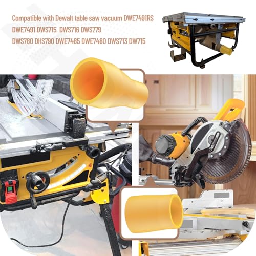 ZHONGXIA Miter Saw Vacuum Adapter Fits for Connecting 2 1/2" Outlet Connected to 1 7/8" Shop Vac Hose, for 3/5" Miter Saw Outlet to 1 7/8" Dust Collection Hose Dewalt DWE7491RS - Image 2