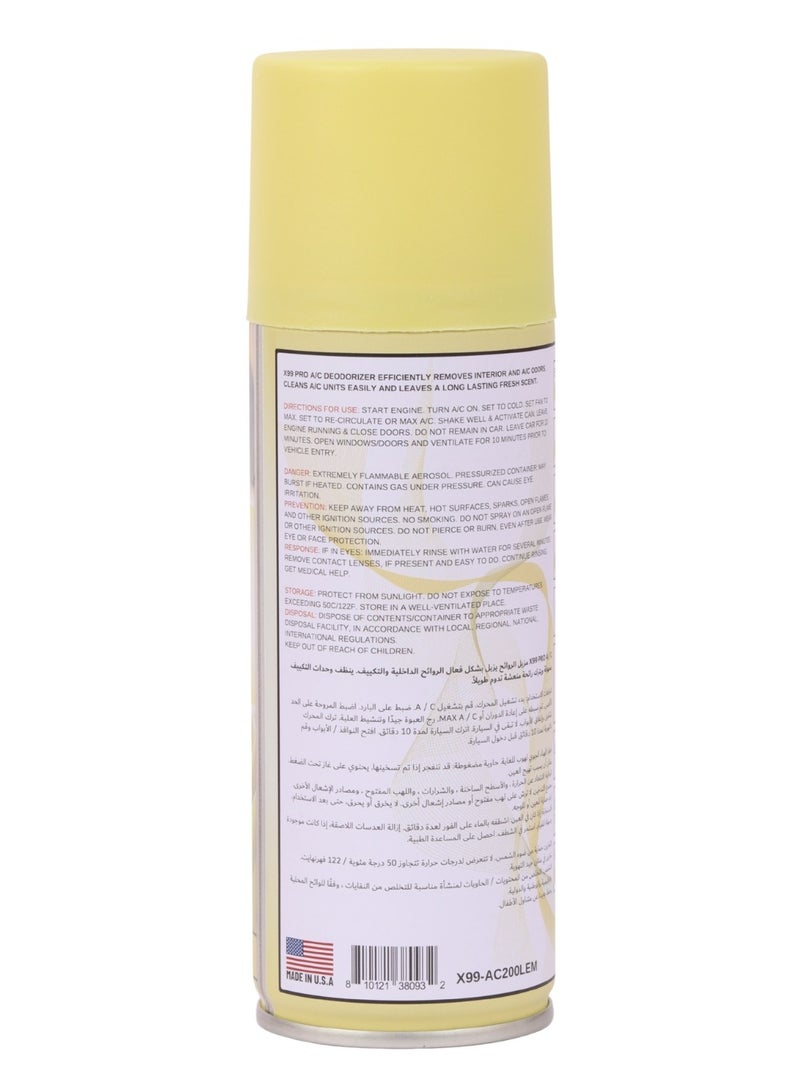 Xpro Car Freshener And Dir Conditioner Cleaner With Lemon Scent, A Powerful Formula That Removes All Unpleasant Odors From Car And AC Units, 200Ml  - Image 4