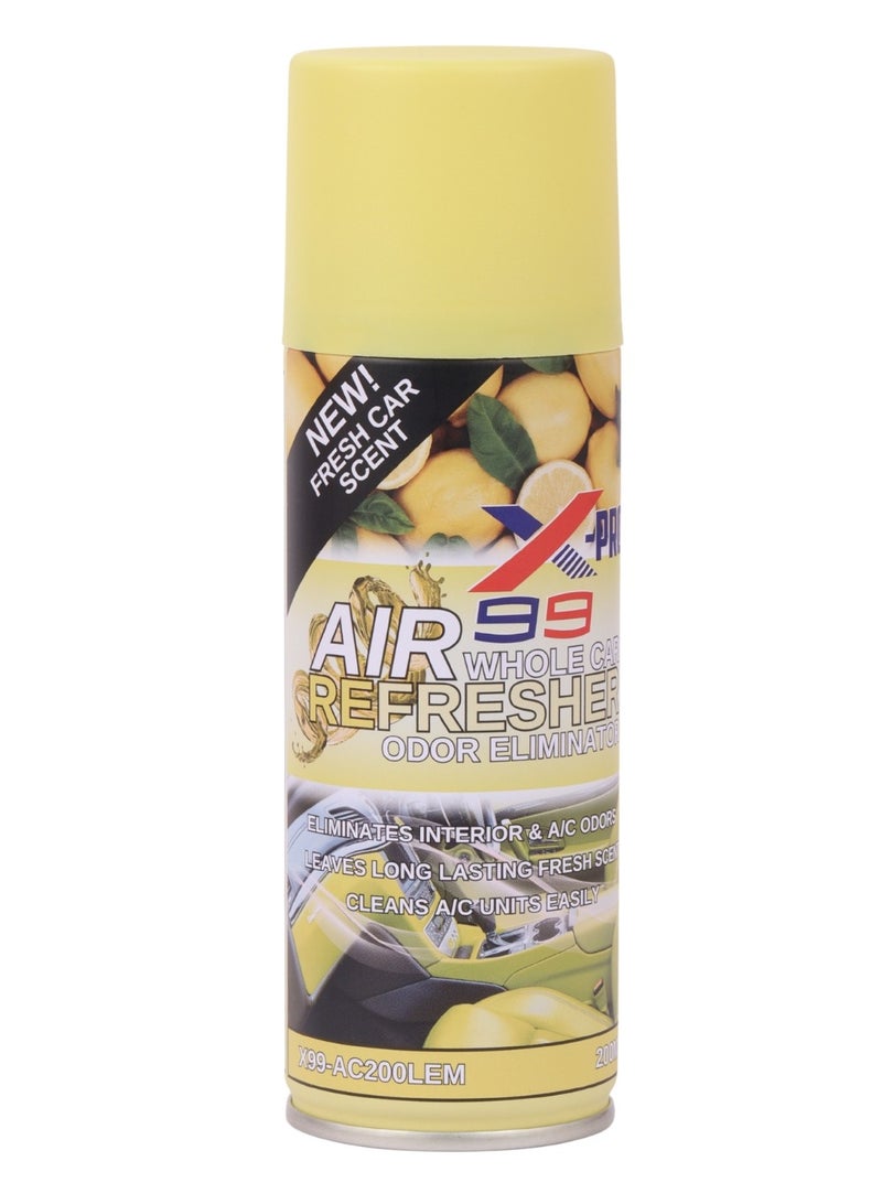 Xpro Car Freshener And Dir Conditioner Cleaner With Lemon Scent, A Powerful Formula That Removes All Unpleasant Odors From Car And AC Units, 200Ml  - Image 1