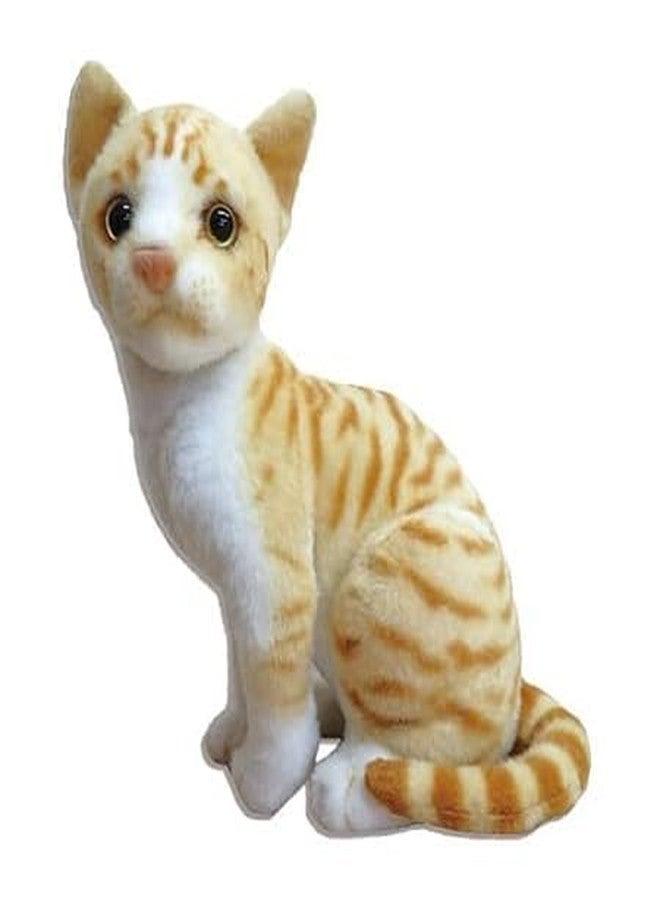 Bhudhar Cute Cat Soft Stuffed Plush Animal Toy for Kids Room (Size: 21cm Color: Orange and White) - Image 3