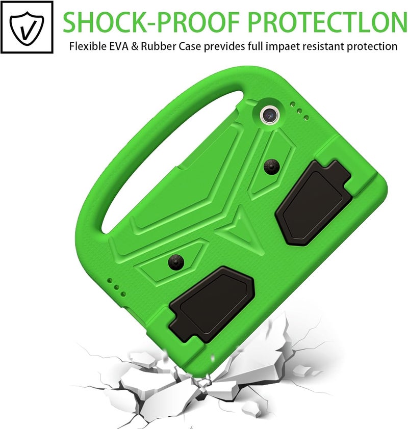 Tablet Case for Kids for Samsung Galaxy Tab A9 2023 8.7inch SM-X110/X115N/X117 Case - Lightweight EVA Shockproof Protective Handle Stand Cover(Green) - Image 3