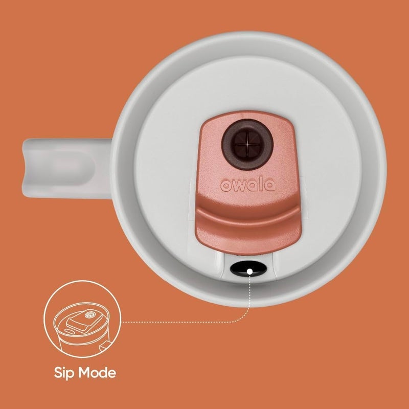 Owala Stainless Steel Triple Layer Insulated Travel Tumbler with Spill Resistant Lid, Straw, and Carry Handle, BPA Free, 40 oz, Gray (Iced Tea) - Image 4