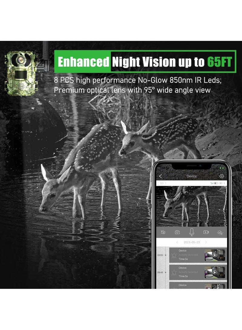 ارواق كاميرا تعمل بالطاقة الشمسية بدقة 4 ميجابكسل لحماية الغابات عالية الدقة بالأشعة تحت الحمراء وكاميرا كشف الرؤية الليلية وكاميرا مراقبة لاسلكية - Image 2